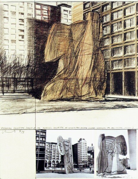 Christo, Wrapped Sylvette, Project for Washington Square Village, New York, 1973/1974