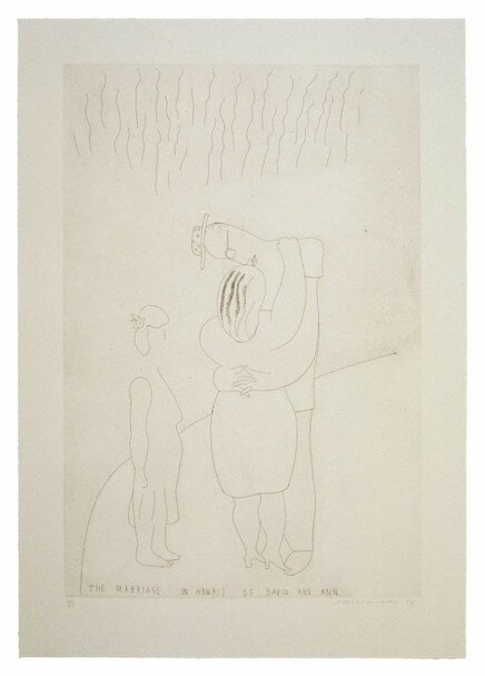 The Marriage in Hawaii of David and Ann von David Hockney