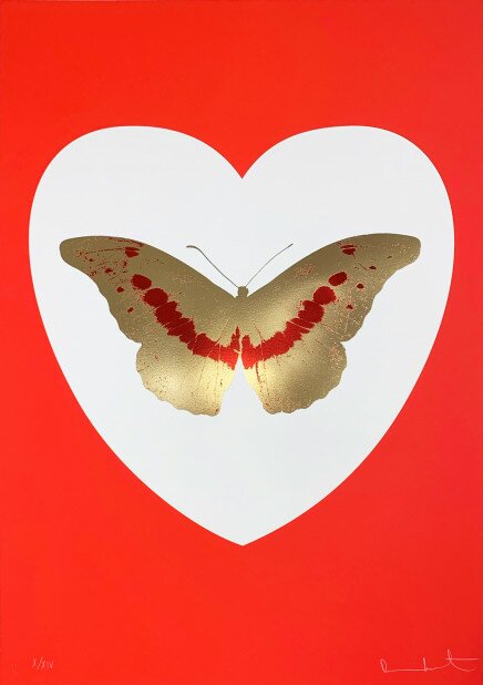 I Love You - White/Red/Cool Gold/Poppy Red von Damien Hirst