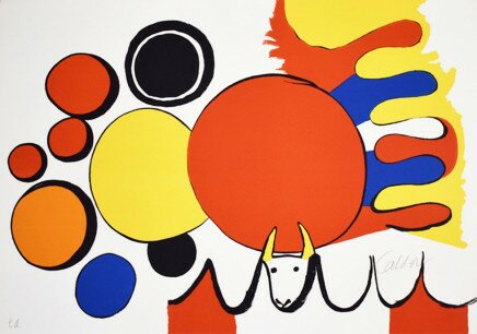 Bull and Circles from: Poems to Watch (Poemas para Mirar) von Alexander Calder