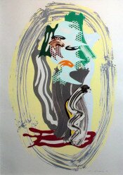 Green Face, from “Brushstroke Figures”