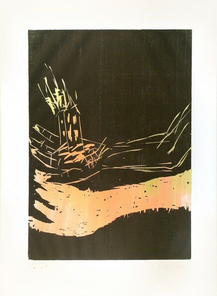 Brennendes Haus von Georg Baselitz