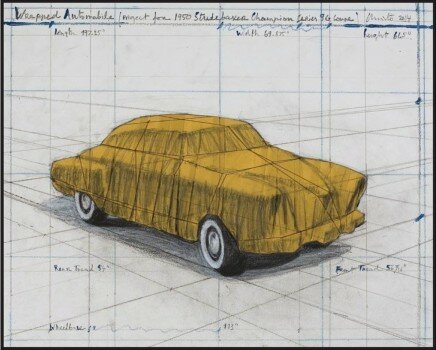 Christo, Wrapped Automobile (Project for 1950 Studebaker Champion, Series 9 G Coupe), 2015, kaufen Wrapped Automobile (Project for 1950 Studebaker Champion, Series 9 G Coupe) von Christo