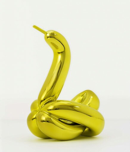 Yellow Balloon Swan von Jeff Koons