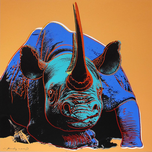 Andy Warhol, Black Rhinoceros (FS II.301) from the Portfolio "Endangered Species", 1983