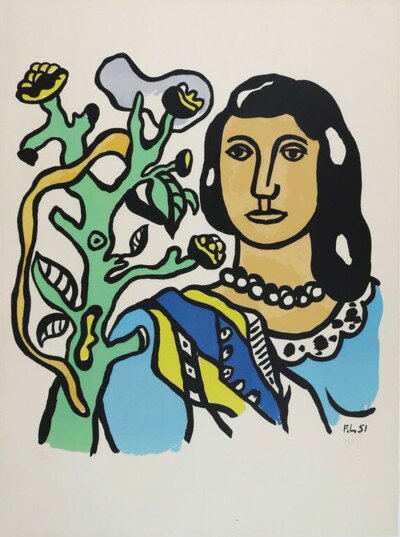 La femme et la fleur von Fernand Léger