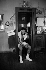 Ali on the Phone in Gym, Chicago