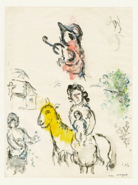 Marc Chagall, Le coq violoniste, 1974