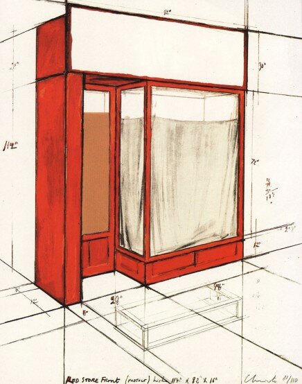 Christo, Red Store Front, 1977, kaufen Red Store Front von Christo
