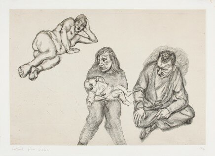 Lucian Freud, Four Figures, 1991, kaufen Four Figures von Lucian Freud