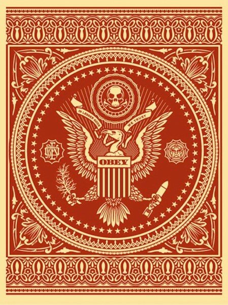 Shepard Fairey, Presidential Seal Red, 2007